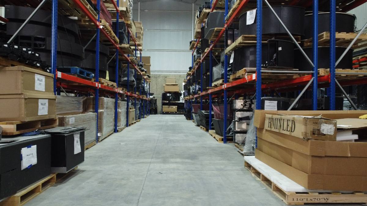 Warehouse racking at AMS