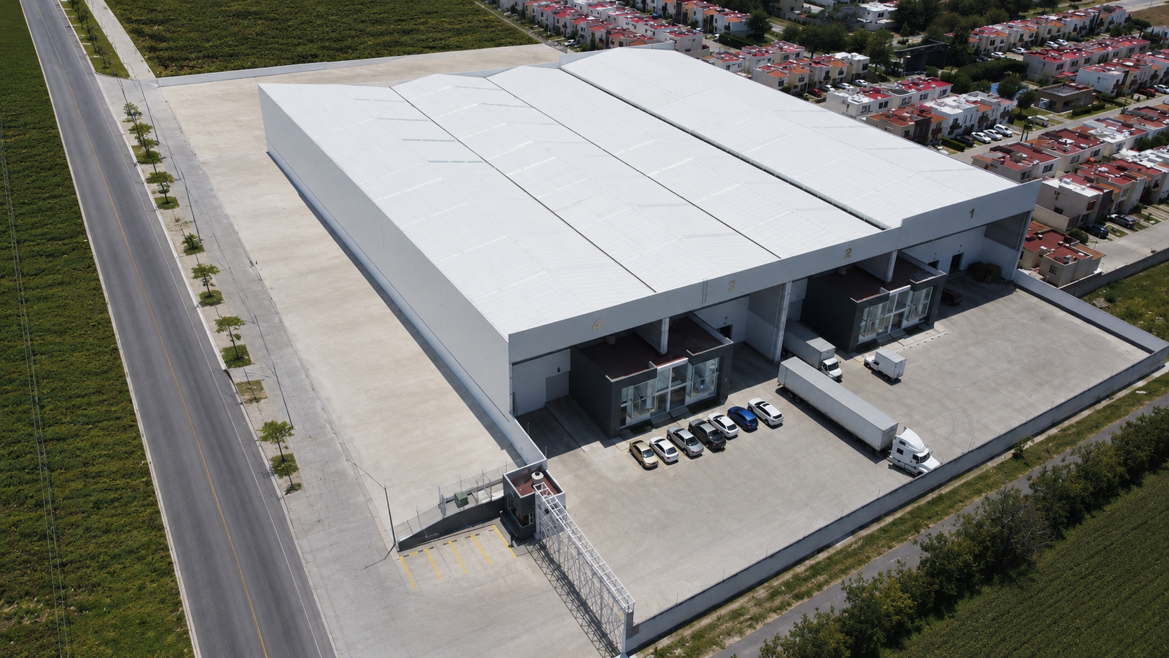 Aerial view of the AMS manufacturing facility